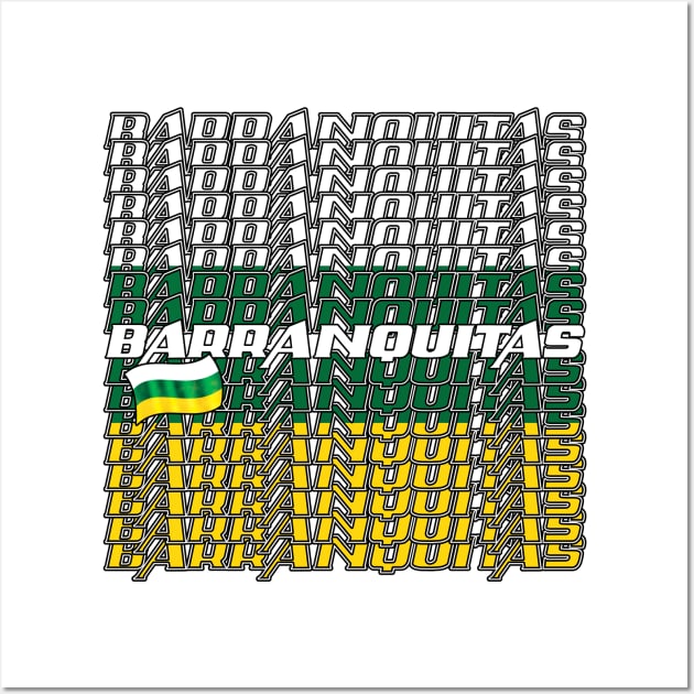 Barranquitas Cascade text Wall Art by Coqui Tees